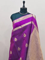 Purple Pure Kanchi Pattu Saree 1