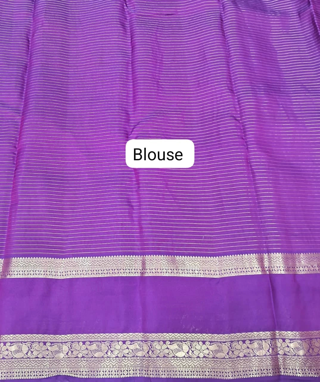 Purple Pure Kanchi Pattu Saree Blouse