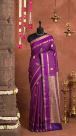 Purple Pure Kanchi Pattu Saree