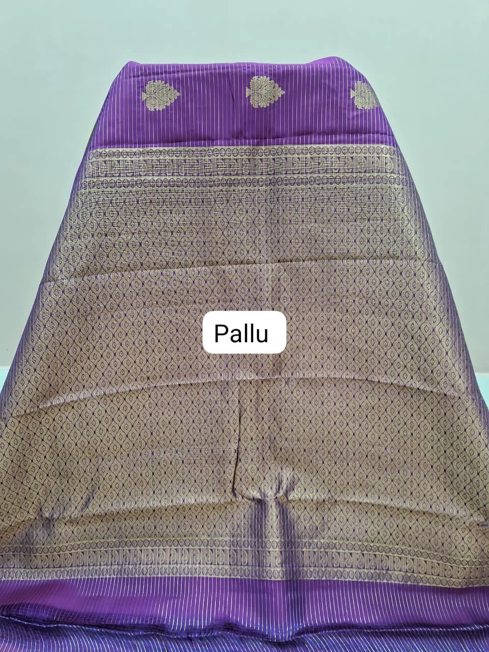 Purple Pure Kanchi Pattu Saree Pallu