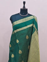 Green Pure Kanchi Pattu Saree 1