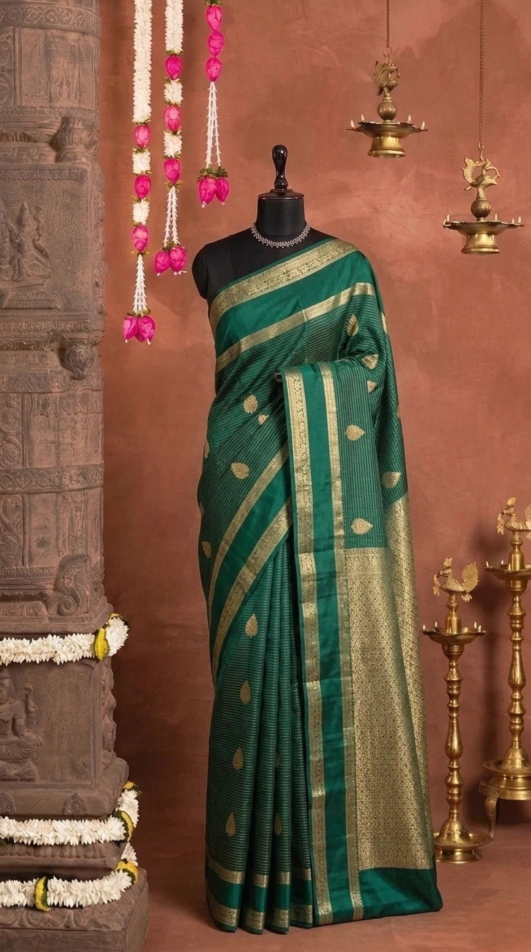 Green Pure Kanchi Pattu Saree