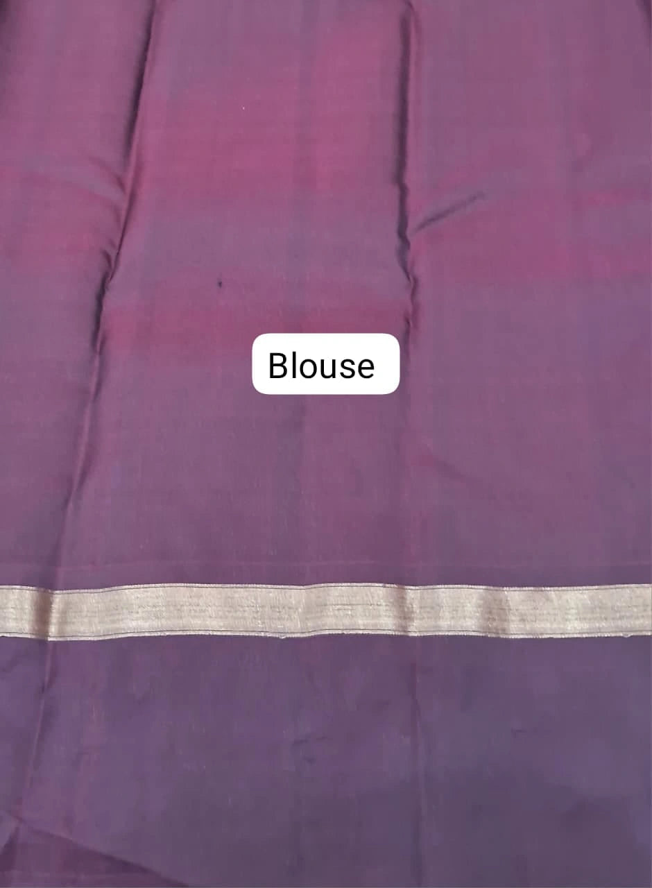 Pink Pure Kanchi Pattu Saree Blouse