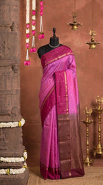 Pink Pure Kanchi Pattu Saree