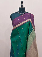 Bottle Green Pure Kanchi Pattu Saree