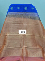 Royal Blue Pure Kanchi Pattu Saree Pallu