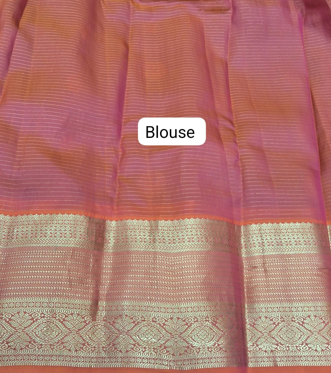 Royal Blue Pure Kanchi Pattu Saree Blouse
