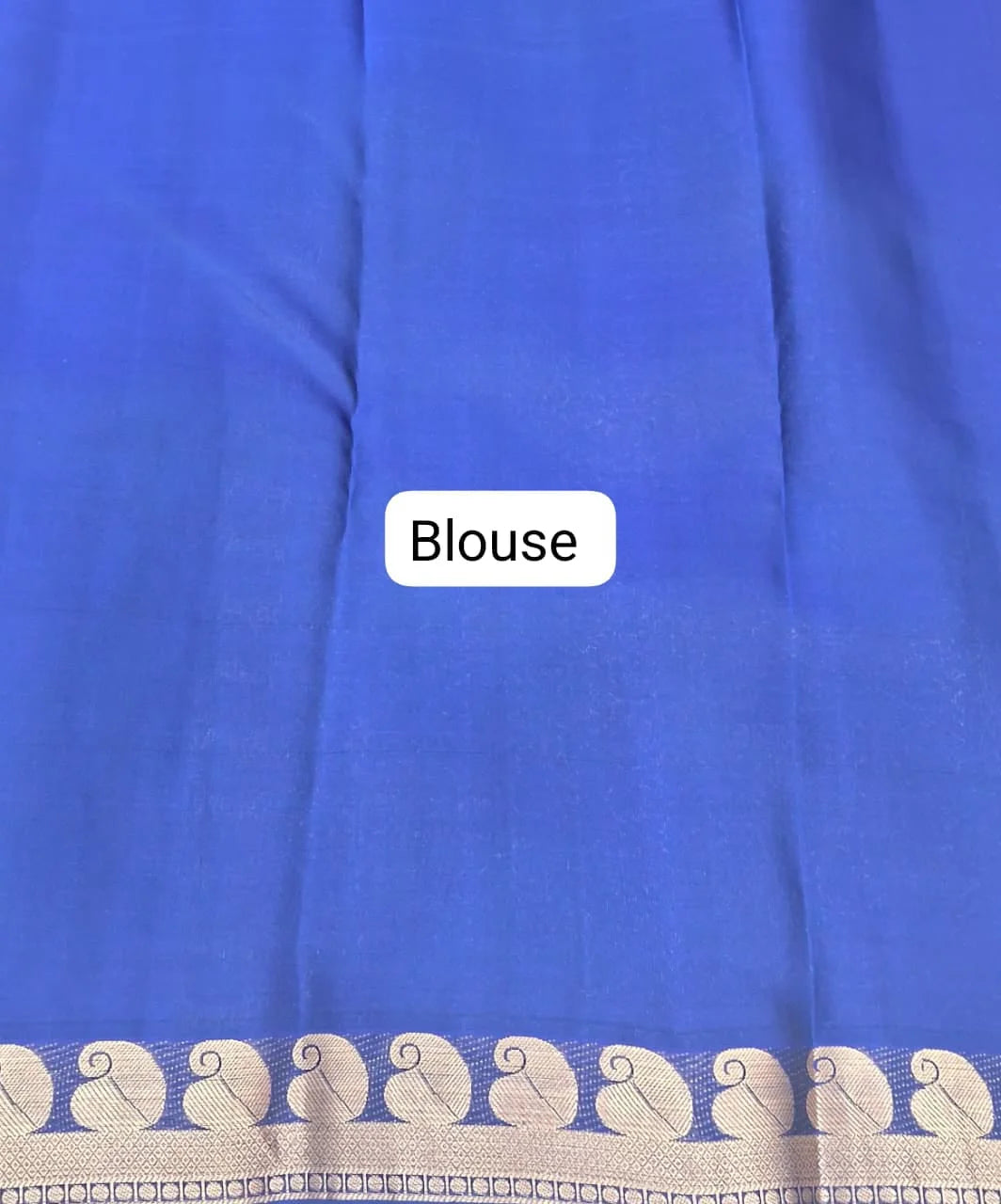 Lavender Pure Kanchi Pattu Saree Blouse