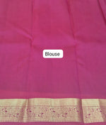 Teal Blue Pure Kanchi Pattu Saree Blouse