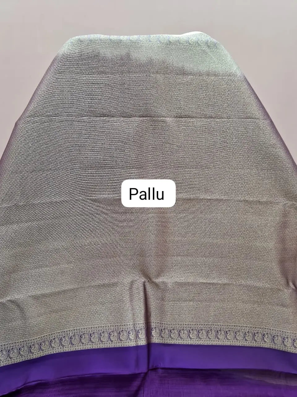 White Pure Kanchi Pattu Saree Pallu