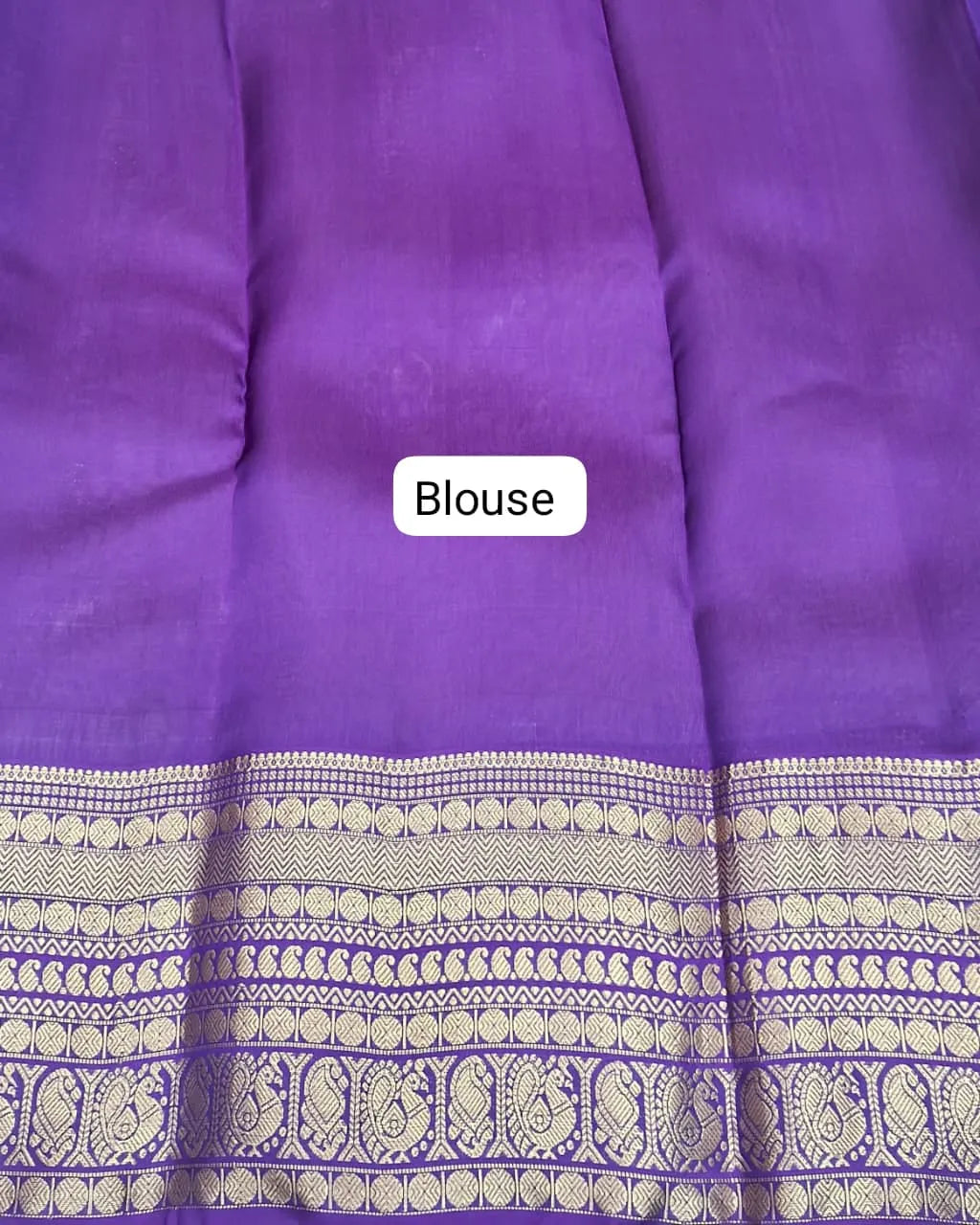 White Pure Kanchi Pattu Saree Blouse