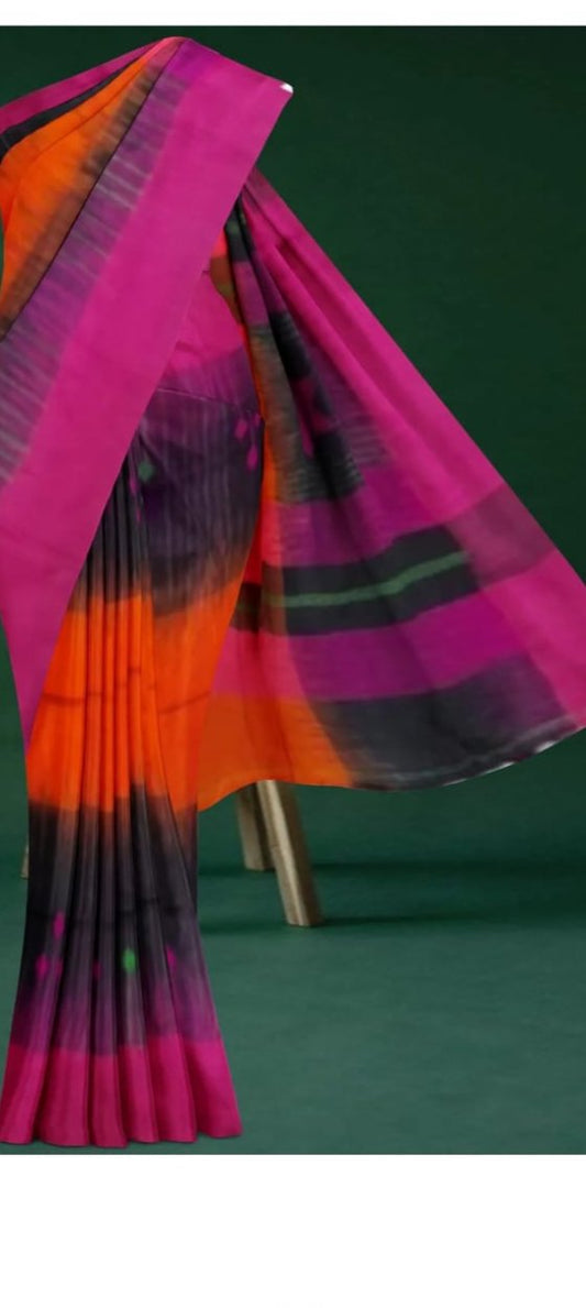 Paneled Khadi Cotton Saree