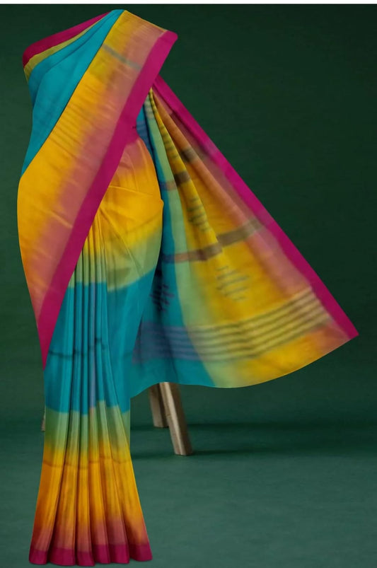 Paneled Khadi Cotton Saree