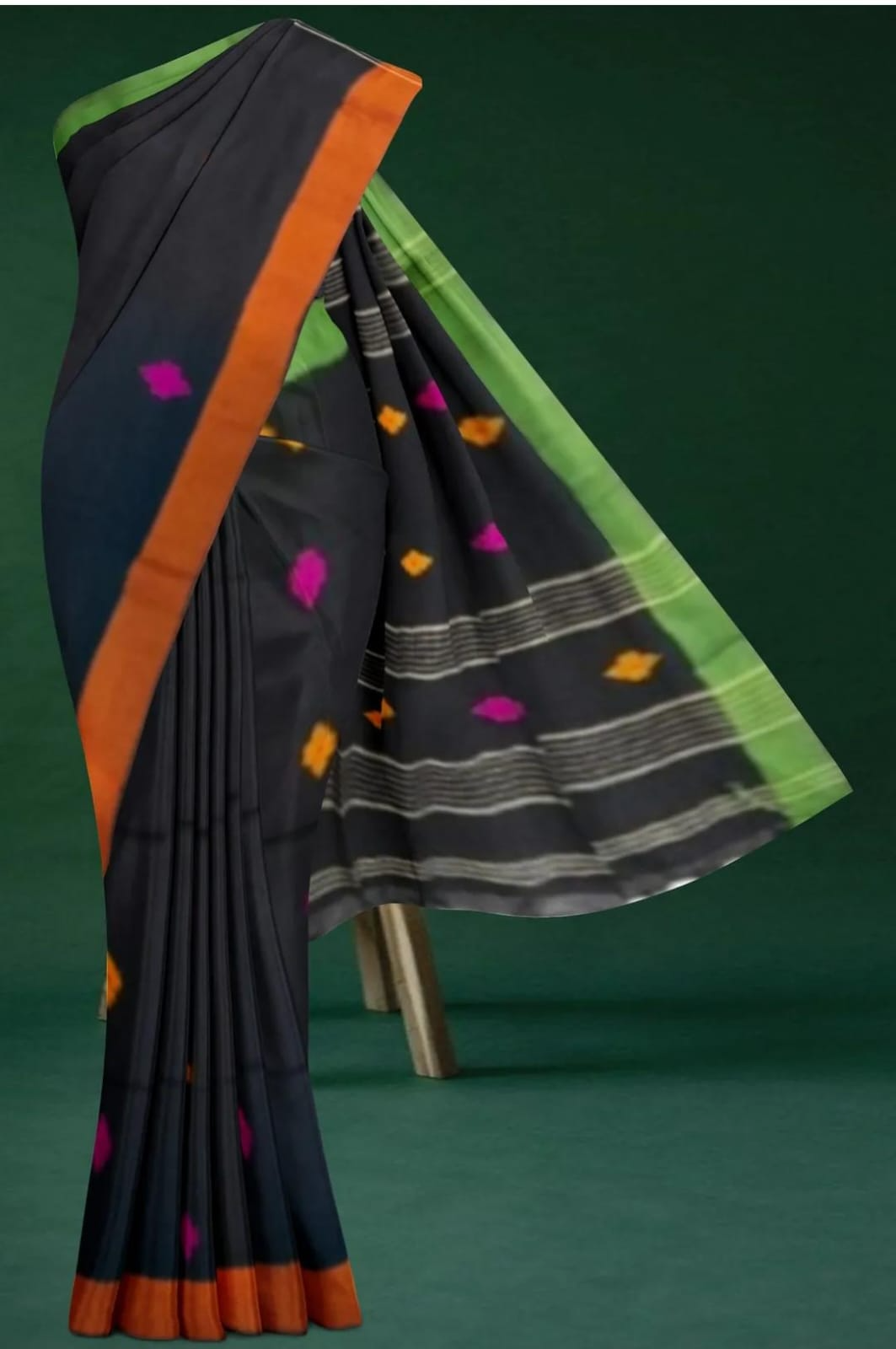 Black Khadhi Cotton _Saree
