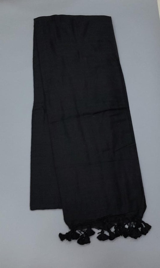 Black Khadi cotton saree