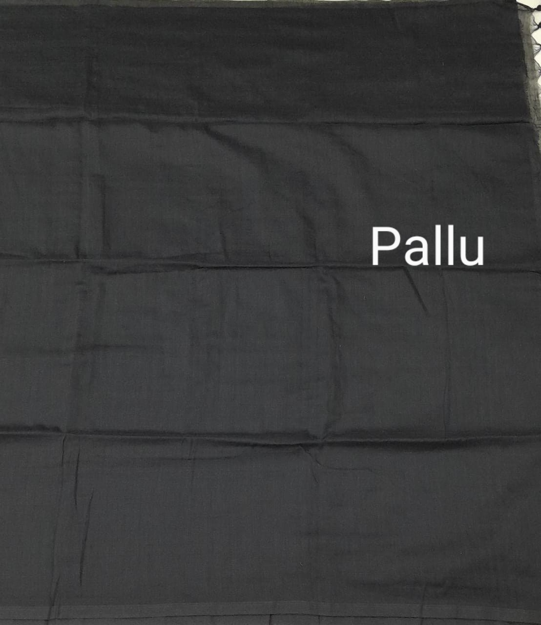 Black Khadhi cotton pallu