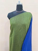 Mehandi green Khadhi cotton saree 1