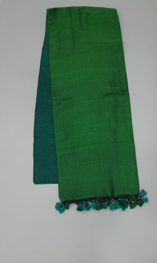 Sea green khadi cotton saree