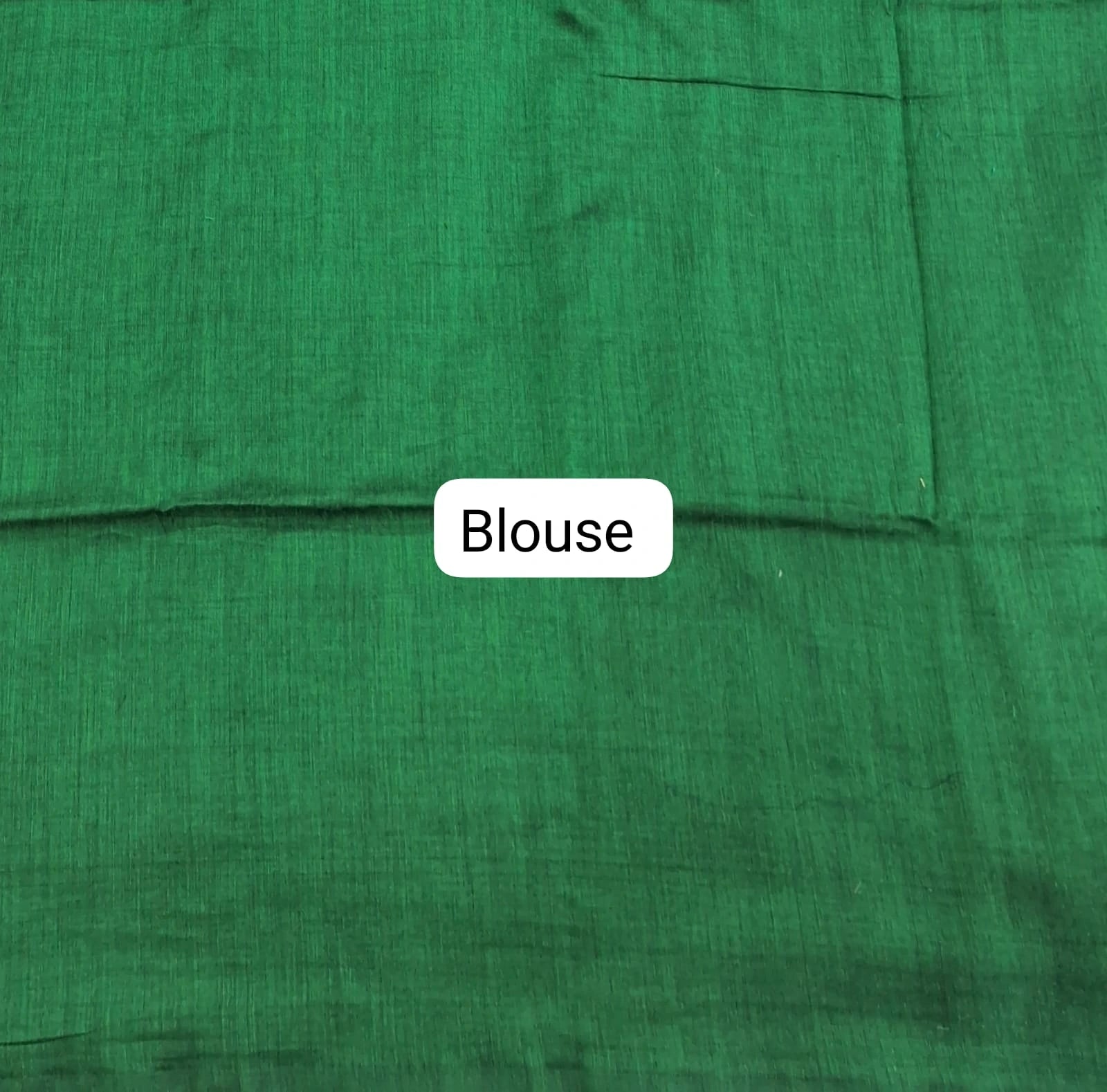 Sea green khadi cotton saree Blouse