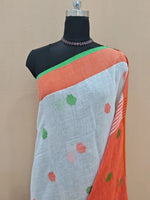 Pristine White Handwoven Khadhi Cotton Saree 1