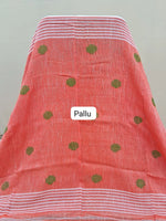 Pristine White Handwoven Khadhi Cotton Saree Pallu