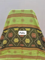 Elegant Lemon Yellow Khadhi Saree Pallu