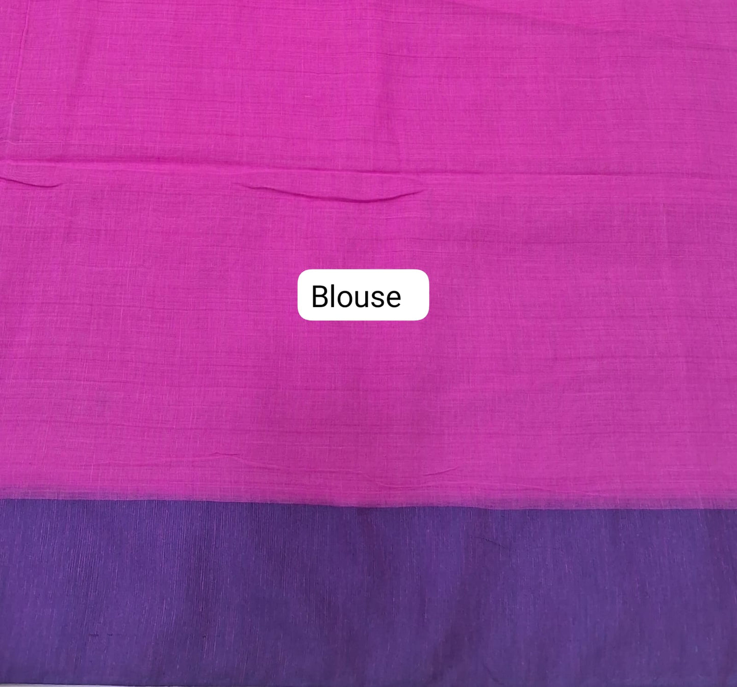 Pink Khadhi Cotton Saree blouse