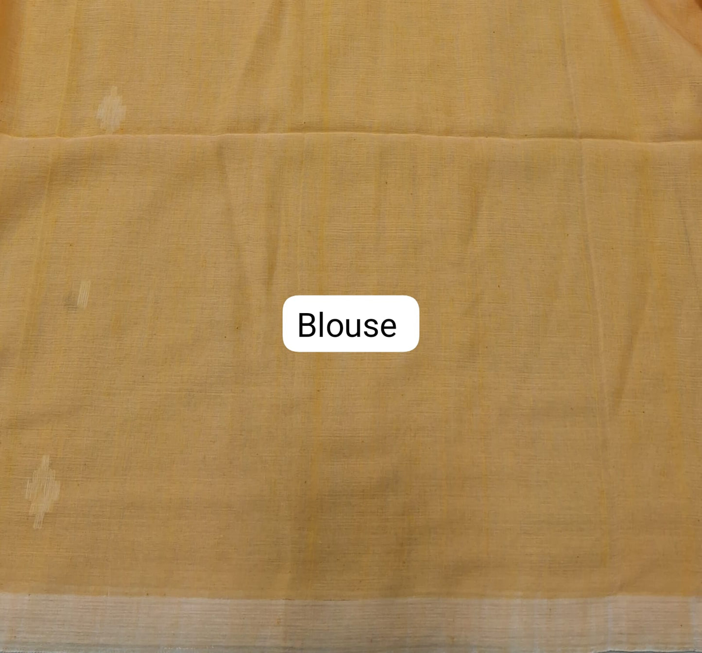 Light Yellow Khadhi Cotton Saree blouse