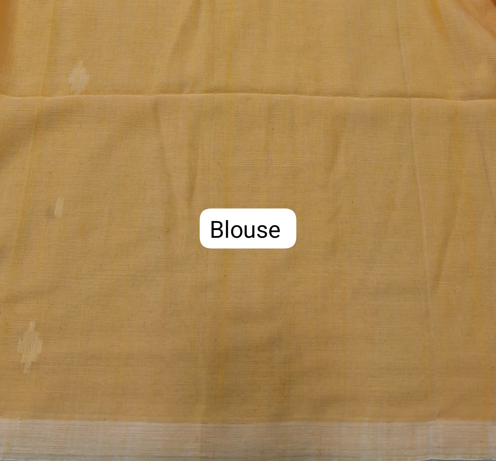 Light Yellow Khadhi Cotton Saree blouse