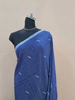 Greyish blue Khadhi Cotton Saree 1