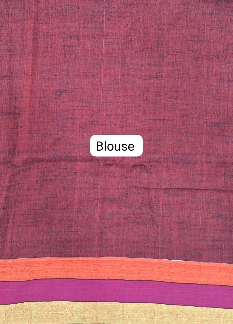 Maroon Khadhi Cotton Saree Blouse