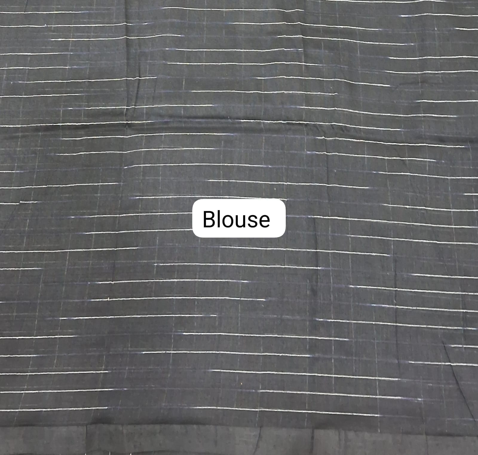 Black Khadhi Cotton Saree blouse