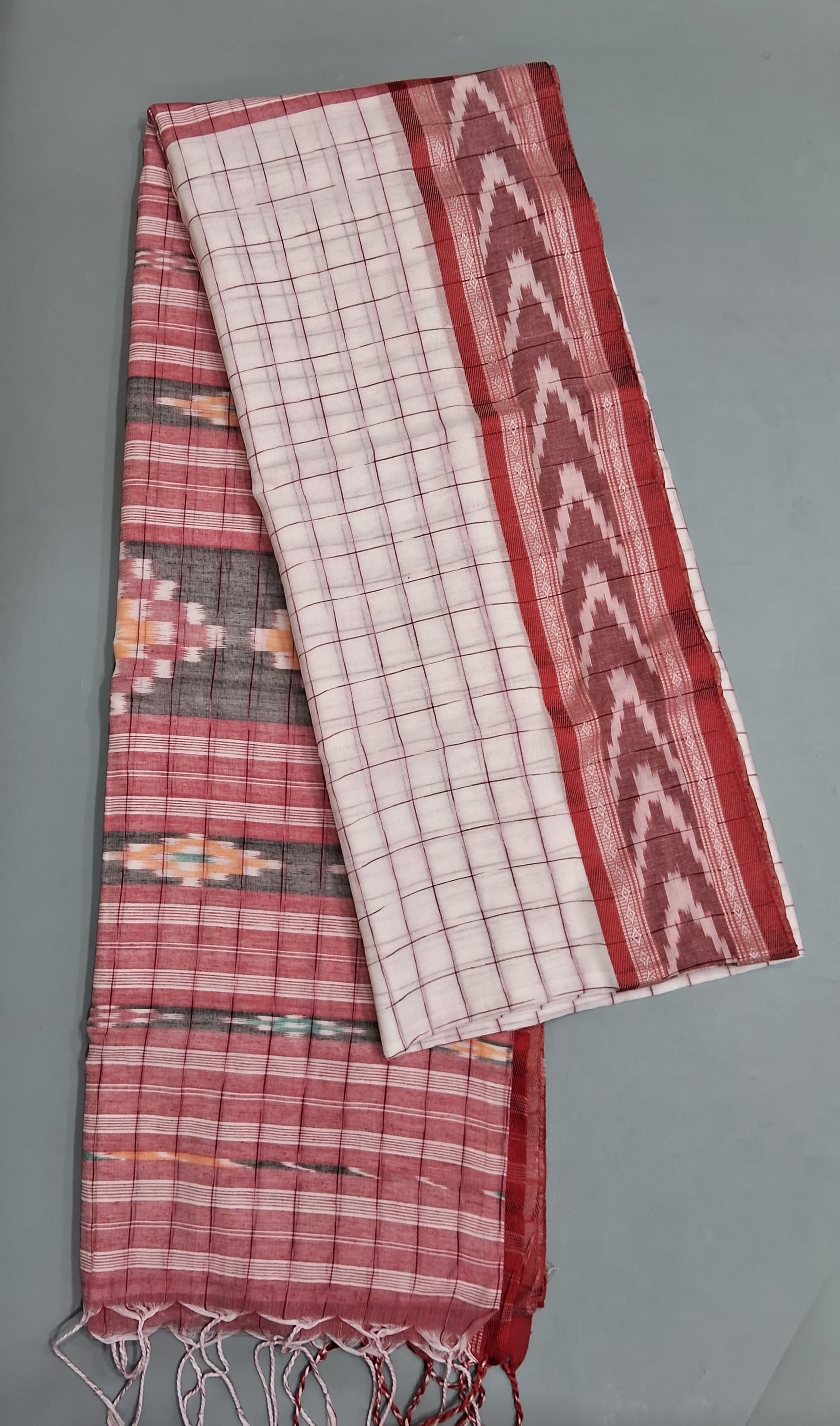 White Khadhi Cotton Saree