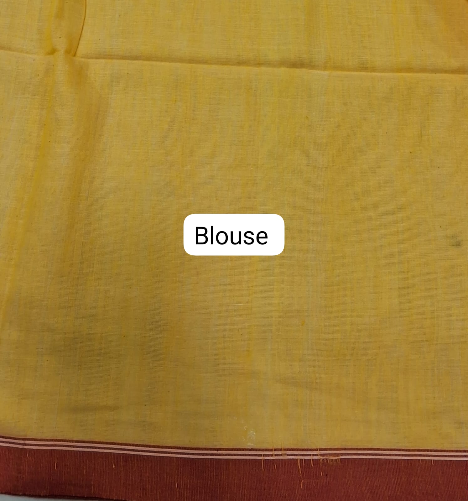 Mustard Yellow Khadhi Cotton Saree Blouse