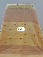 Mustard Yellow Khadhi Cotton Saree Pallu