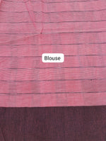 Rose Pink Khadhi Cotton Saree Blouse