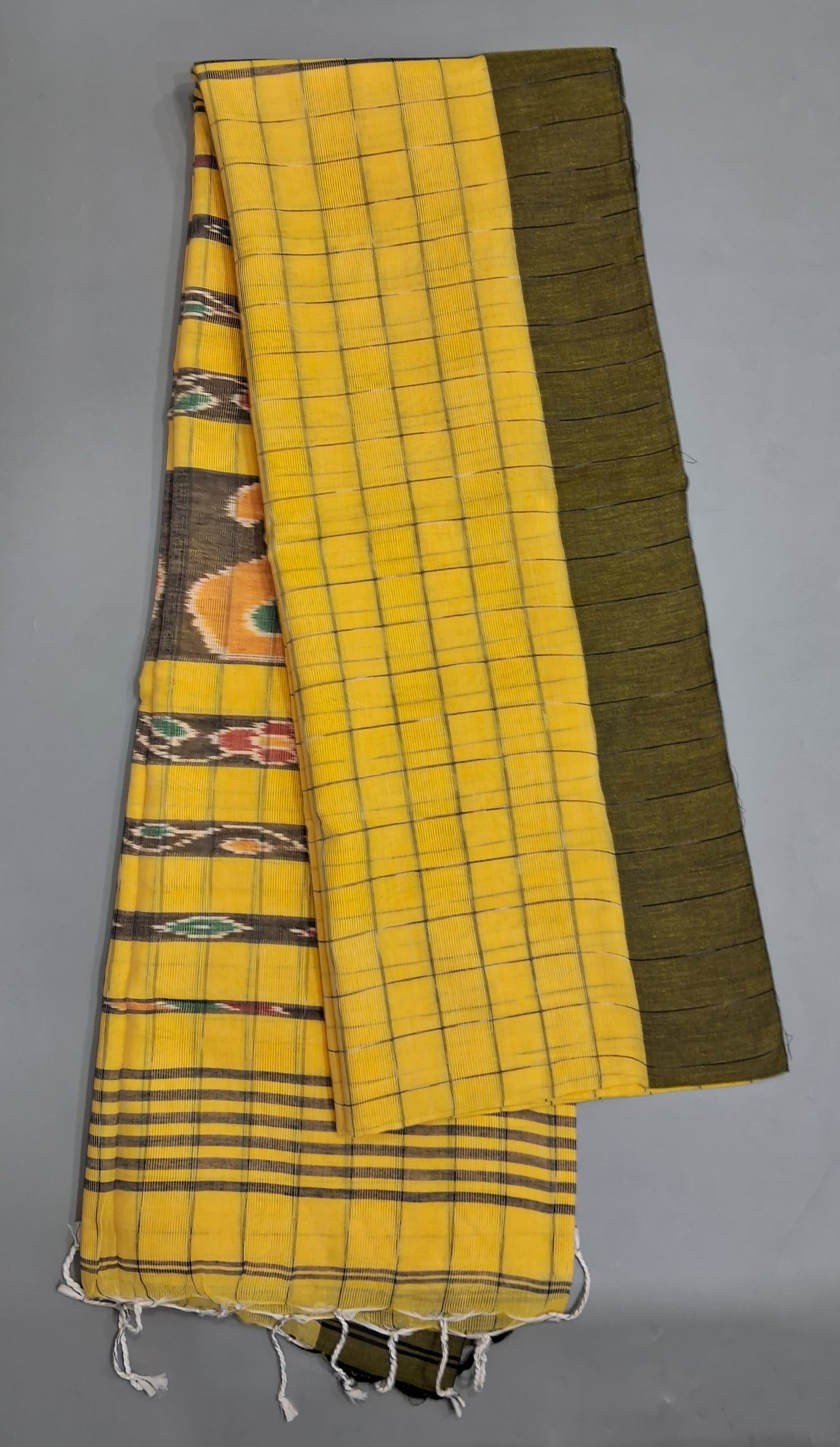 Light Yellow Khadhi Cotton Saree
