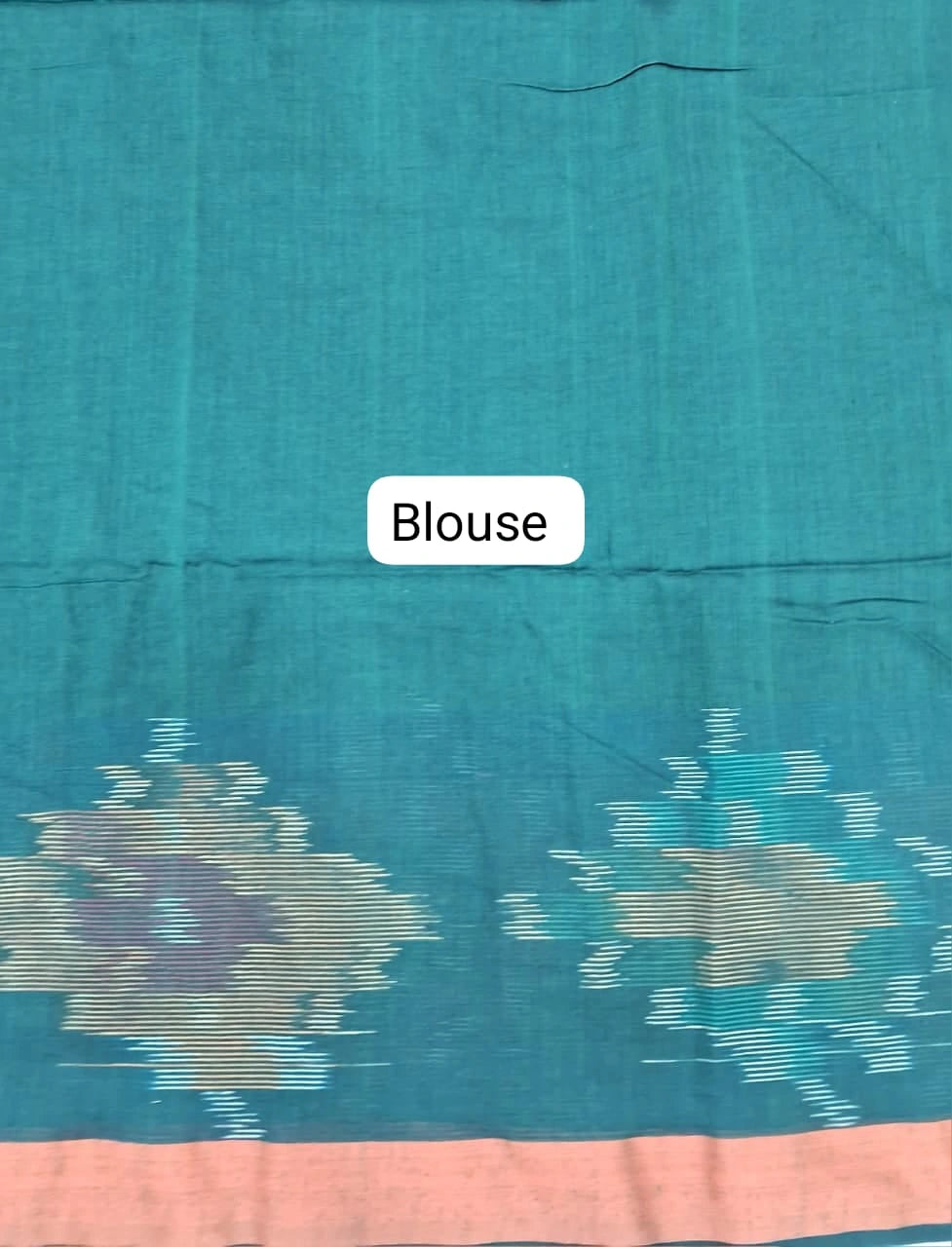 Bottle Green Handloom Khadhi Cotton Saree Blouse