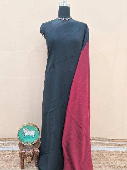 Timeless Black Khadi Cotton Saree