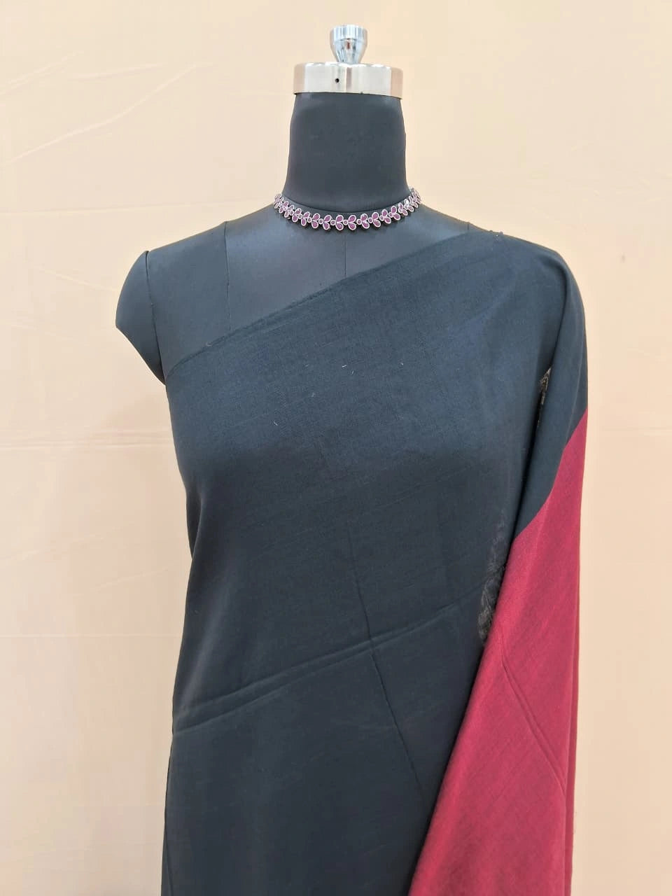 Timeless Black Khadi Cotton Saree 1