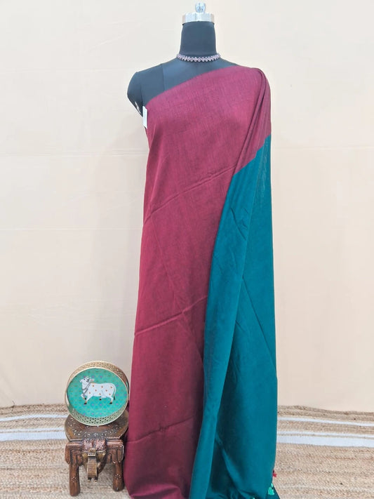 Classic Red Khadhi Cotton Saree