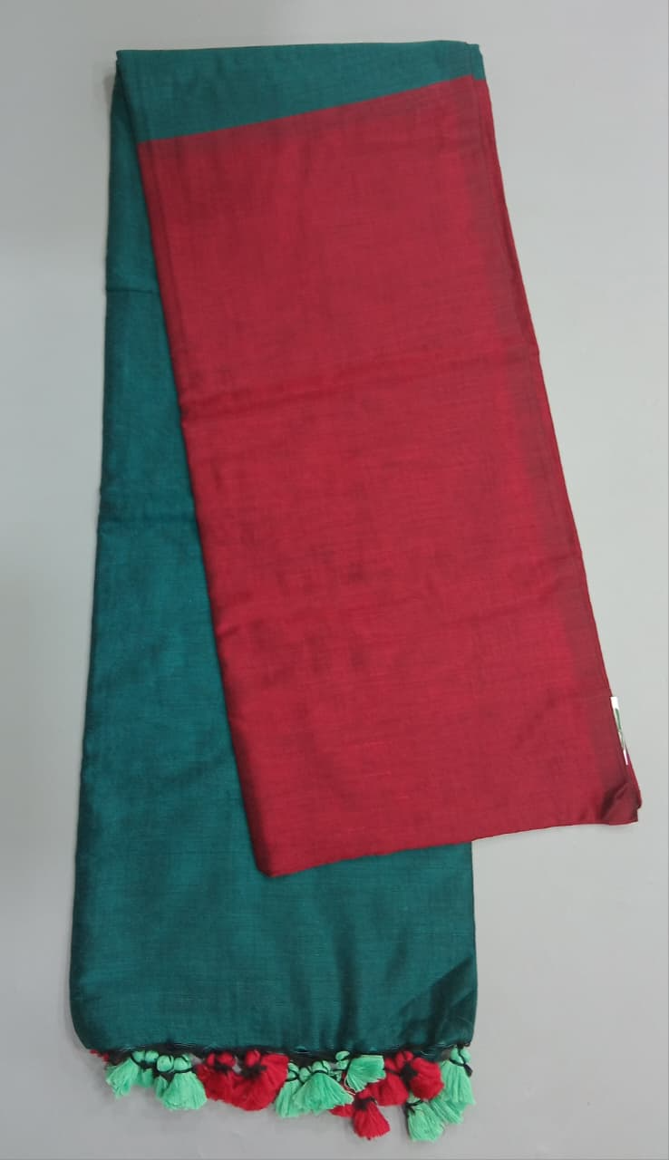 Red Khadhi Cotton Saree