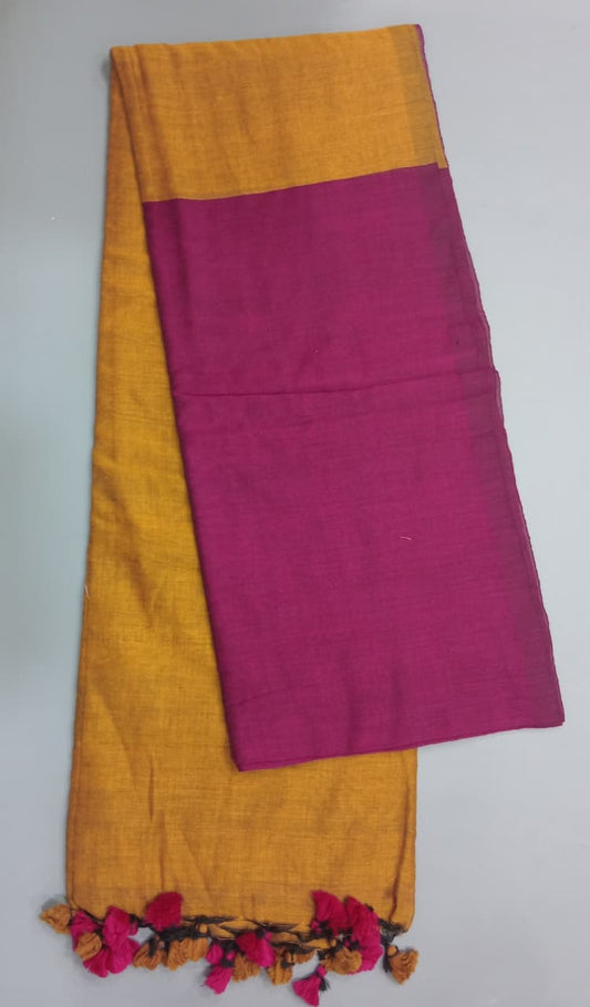 Pink Khadhi Cotton Saree
