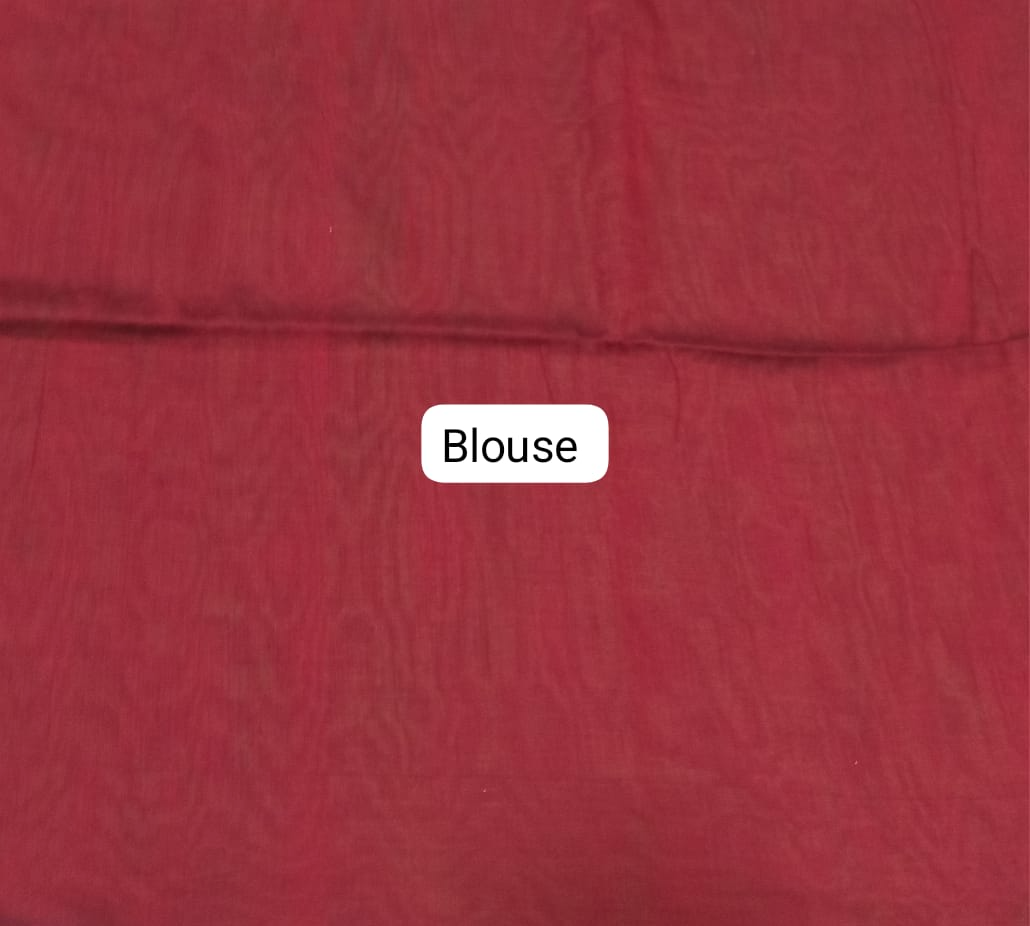 Green Khadhi Cotton Saree blouse