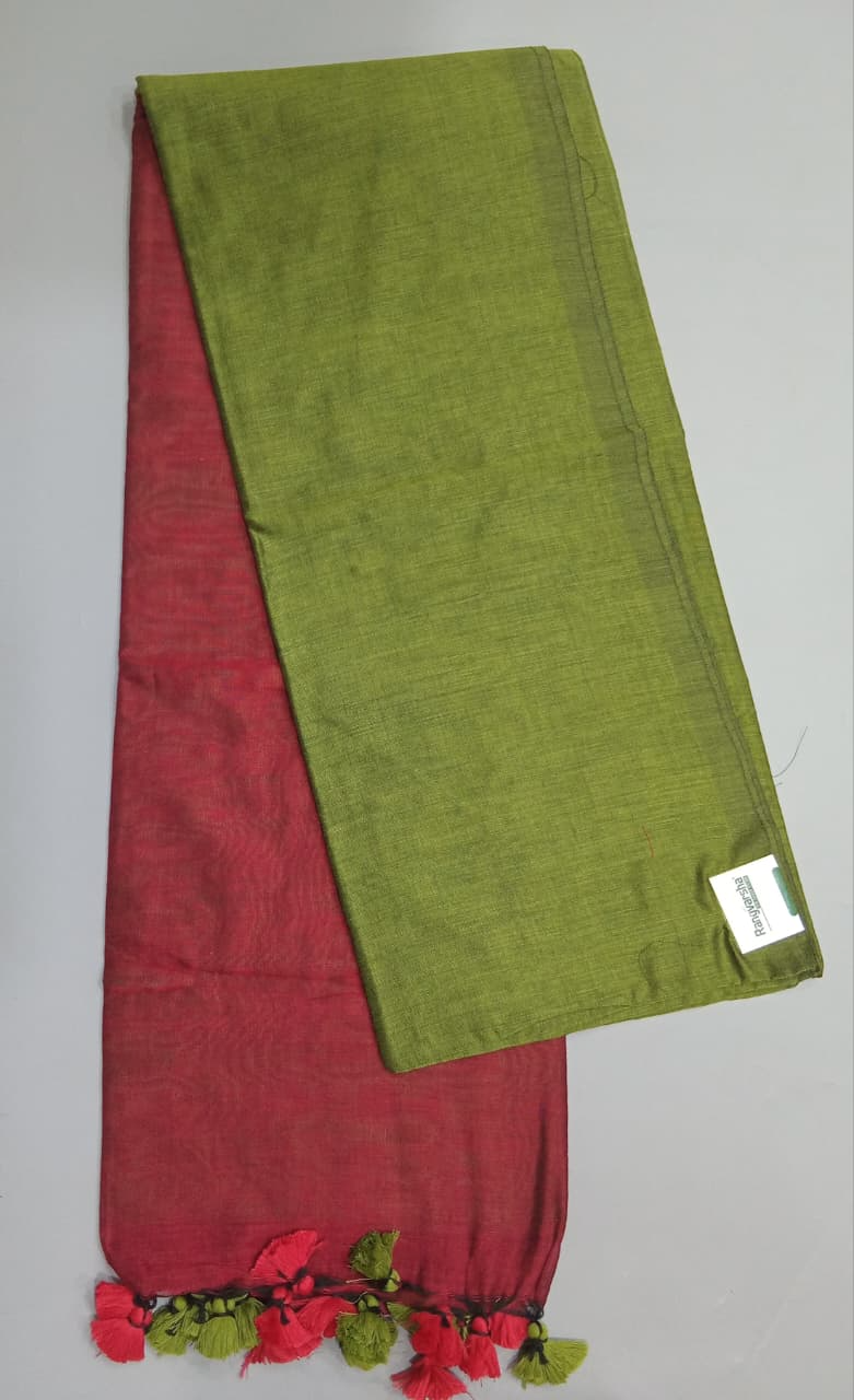 Green Affordable khadi cotton saree below 1000 for daily wear