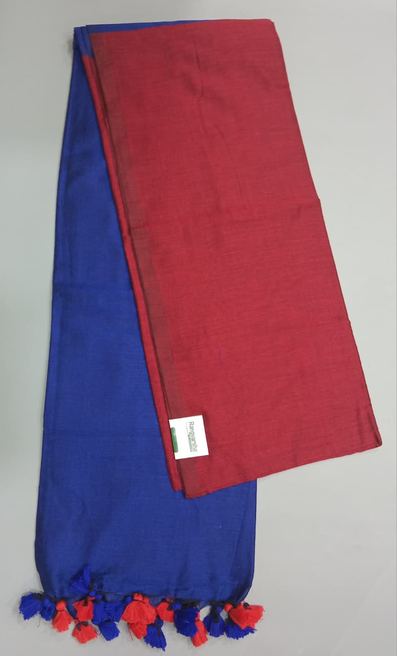 Maroon Khadhi Cotton Saree