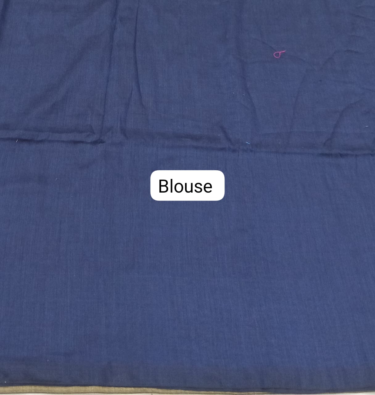 Beige Khadhi Cotton Saree blouse