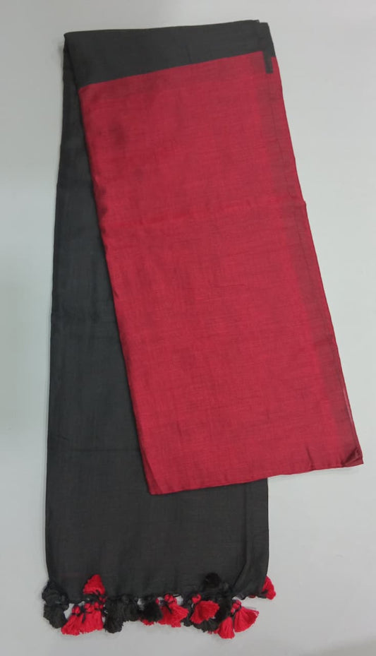 Red Khadhi Cotton Saree