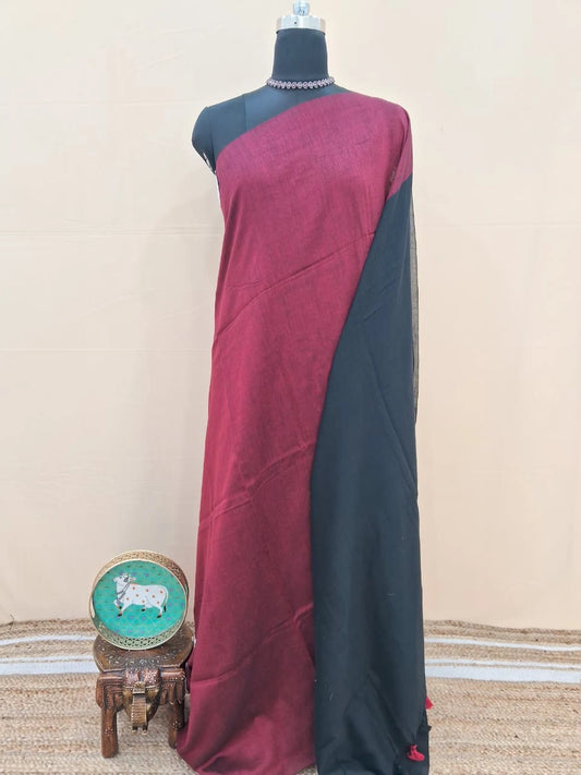 Traditional Red Khadhi Cotton Saree