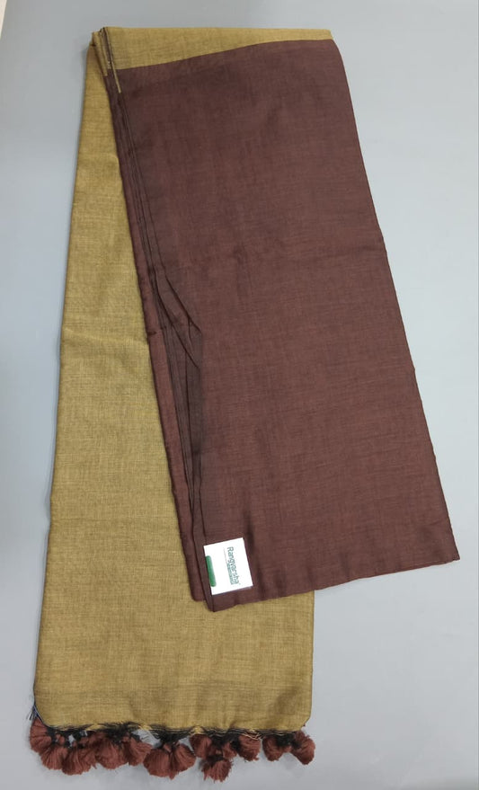 Walnut Brown Khadhi Cotton Saree